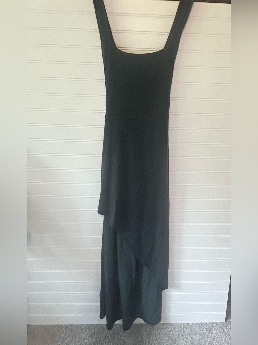 Quince Dark Olive Tencel Jersey Side Tie Dress Sleeveless Midi Wrap sz S - Picture 2 of 6